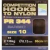 Hooks Mounted Preston Competition 344 Hooks To Nylon Size 10 -Trek-expert pchn344 10